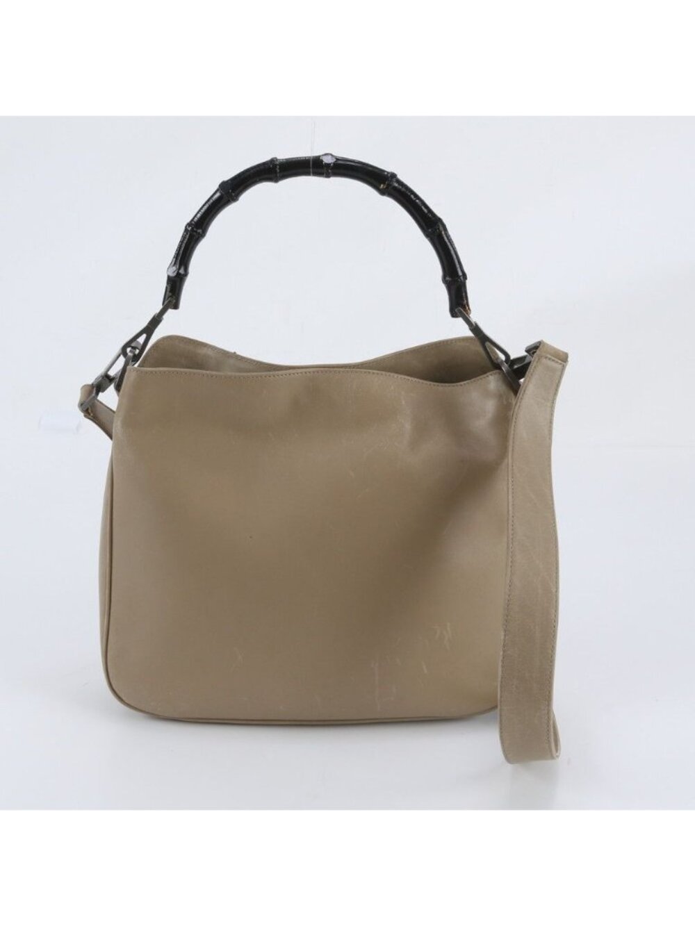 Gucci Bamboo Leather 2-Way Shoulder Bag Crossbody